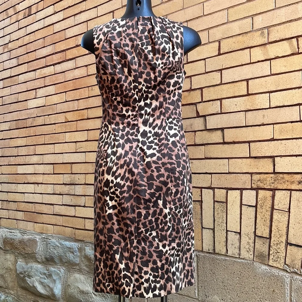 Michael Kors Leopard Print Sheath Dress Size 4